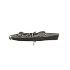 Detailed Antique Pewter Hobie Fishing Kayak Pin that can be worn on a hat, jacket, backpack, etc.