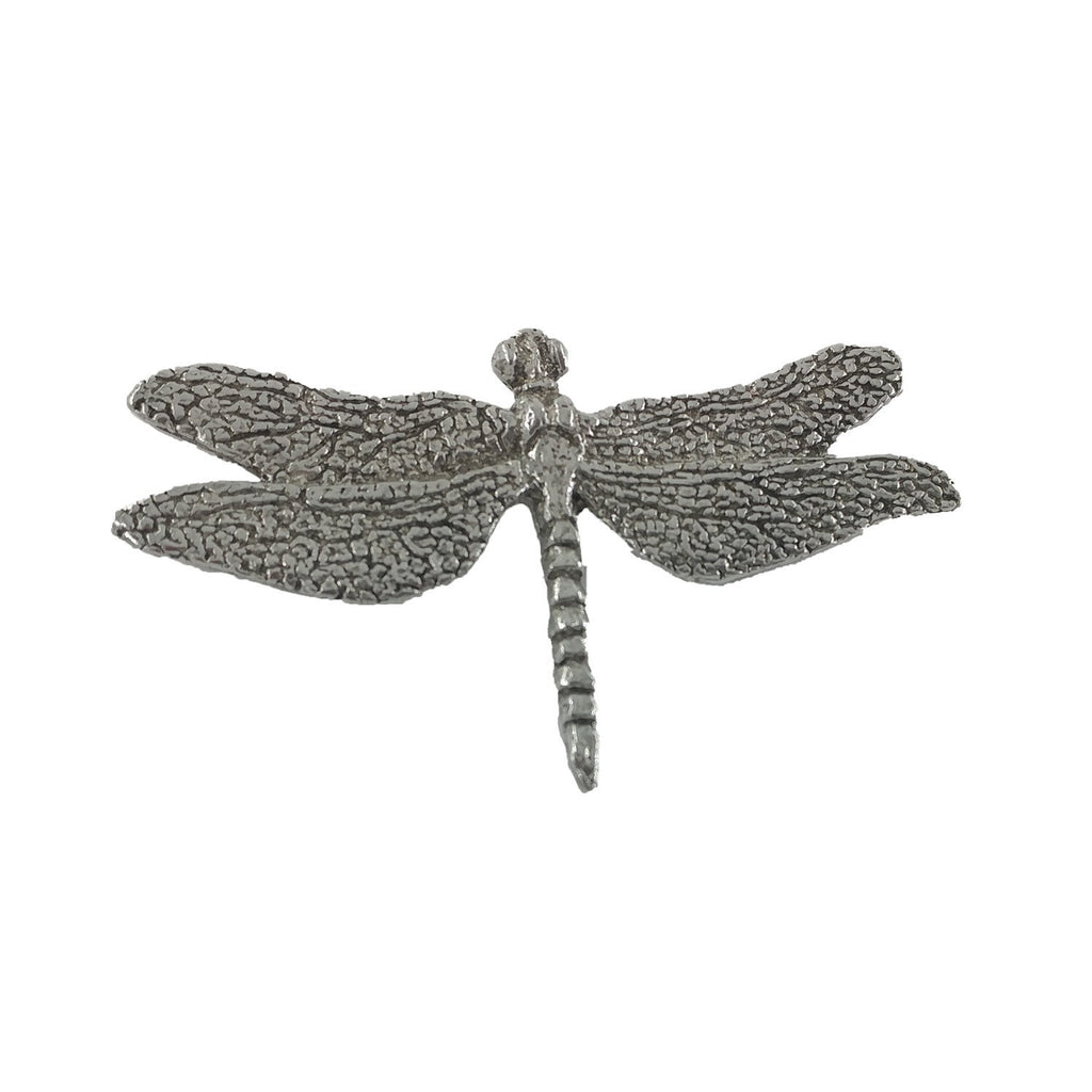 Detailed Antique Pewter Dragon Fly Large Pin that can be worn on a hat, jacket, backpack, etc.