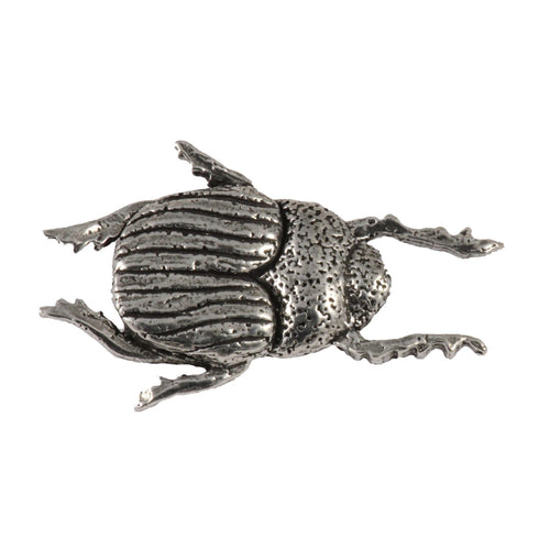 Detailed Antique Pewter Beatle 2 Colors Pin that can be worn on a hat, jacket, backpack, etc.