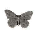 Detailed Antique Pewter Monarch Butterfly Pin that can be worn on a hat, jacket, backpack, etc.