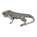 Detailed Antique Pewter Iguana Pin that can be worn on a hat, jacket, backpack, etc.