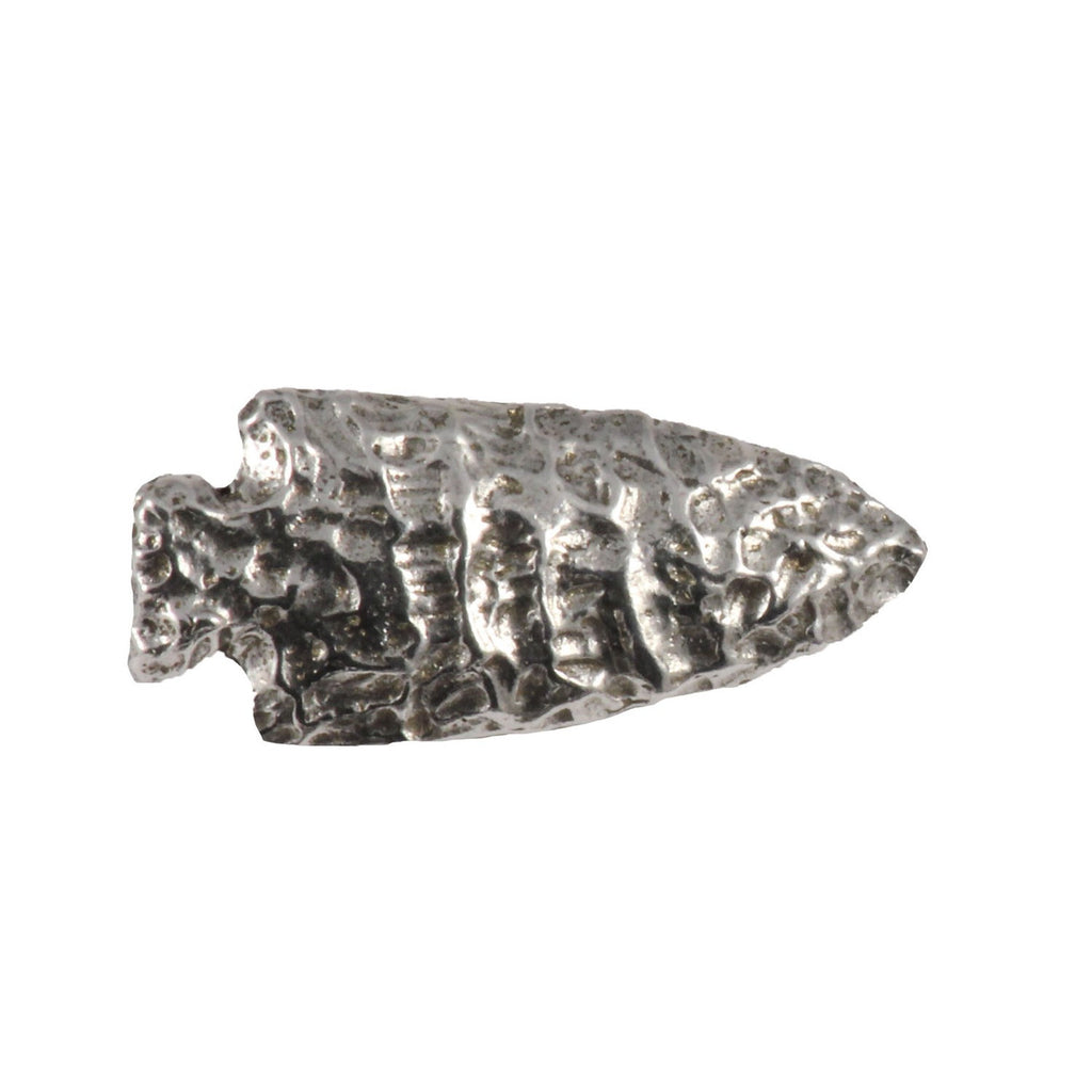 Detailed Antique Pewter Native American Arrowhead Pin that can be worn on a hat, jacket, backpack, etc.