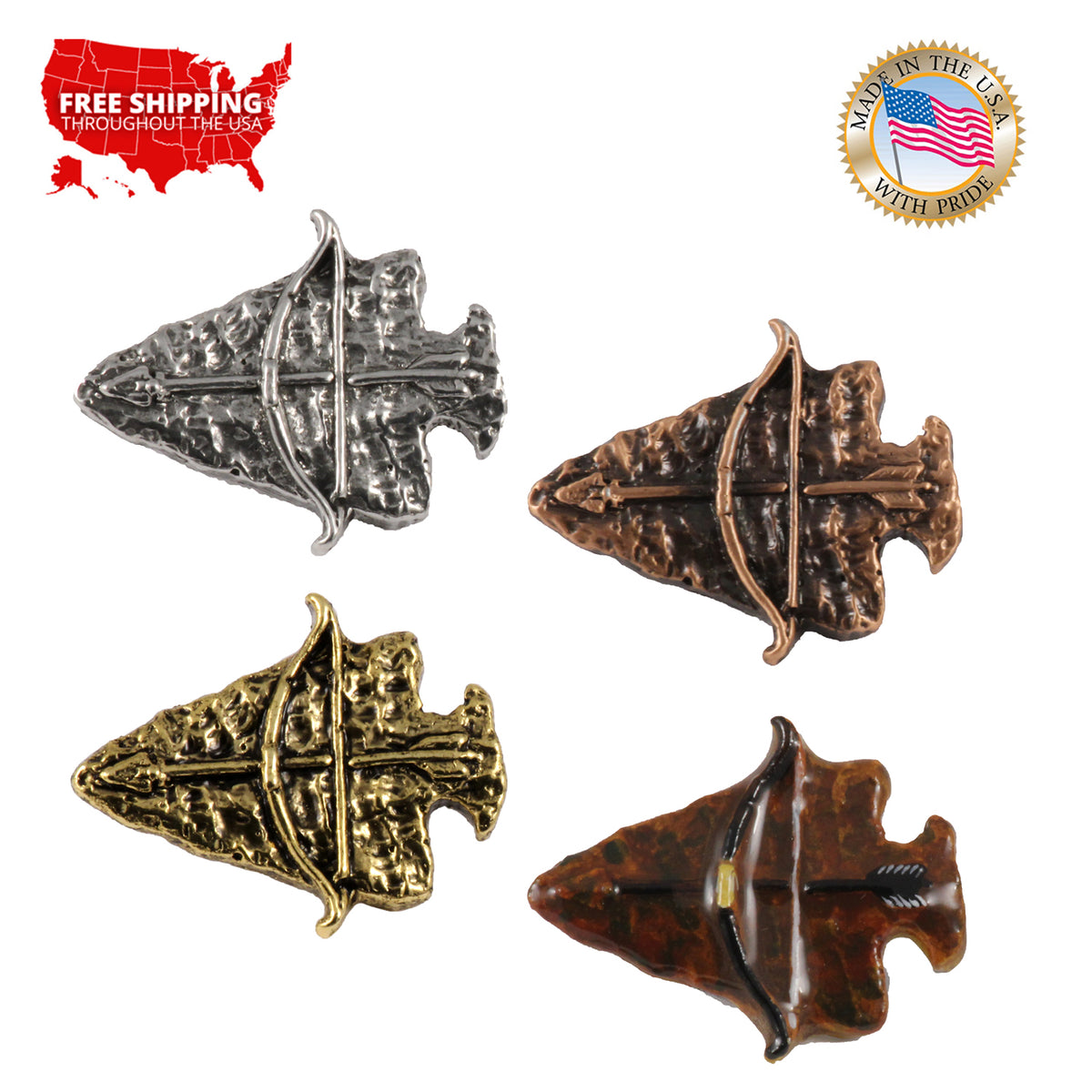 Arrowhead With Bow Magnet A086
