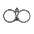 Detailed Antique Pewter Side By Side Barrel With Target Bead Pin that can be worn on a hat, jacket, backpack, etc.