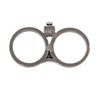 Detailed Antique Pewter Side By Side Barrel With Target Bead Pin that can be worn on a hat, jacket, backpack, etc.