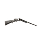 Detailed Antique Pewter Side By Side Shotgun Pin that can be worn on a hat, jacket, backpack, etc.