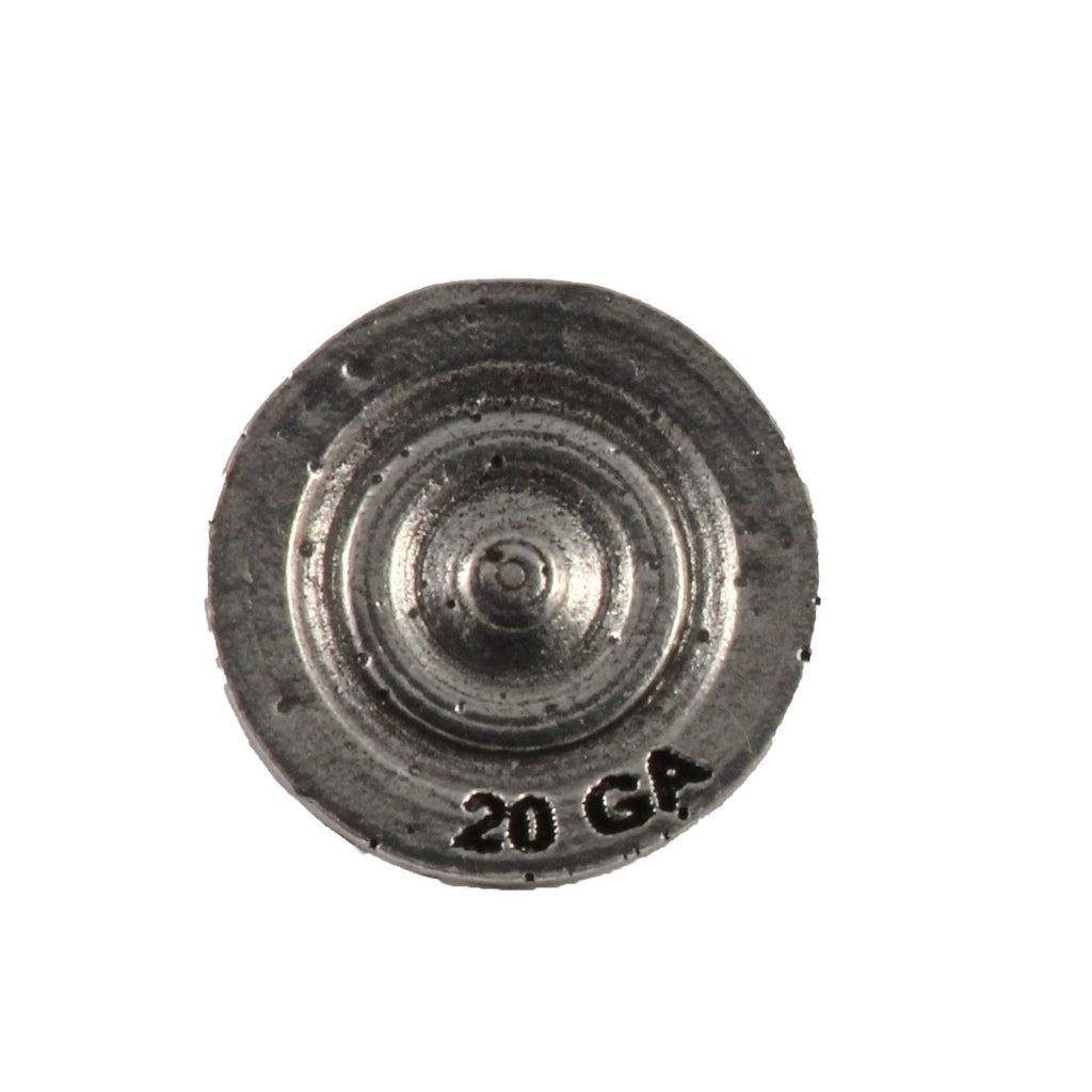 Detailed Antique Pewter Shotgun Shell Brass 20 Gage Pin that can be worn on a hat, jacket, backpack, etc.