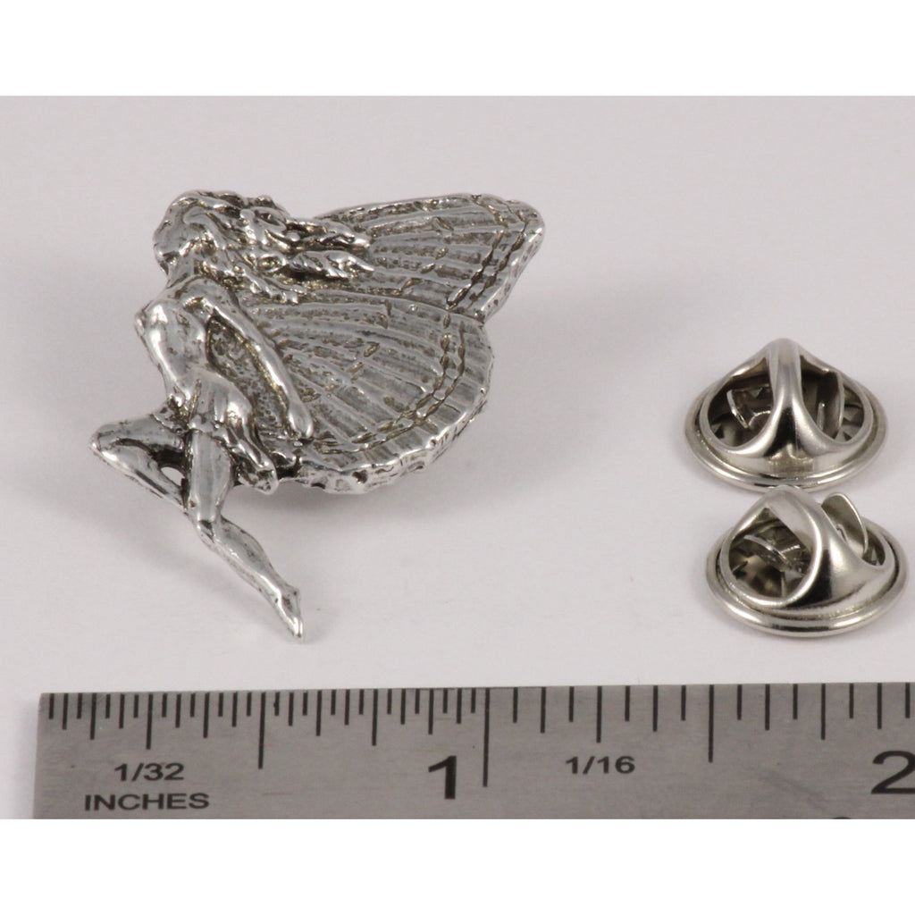 A handcrafted Fairy Pin next to a ruler, available for sale at Creativeartisan.com - the image offers a sense of scale