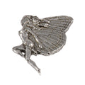 Detailed Antique Pewter Fairy Pin that can be worn on a hat, jacket, backpack, etc.
