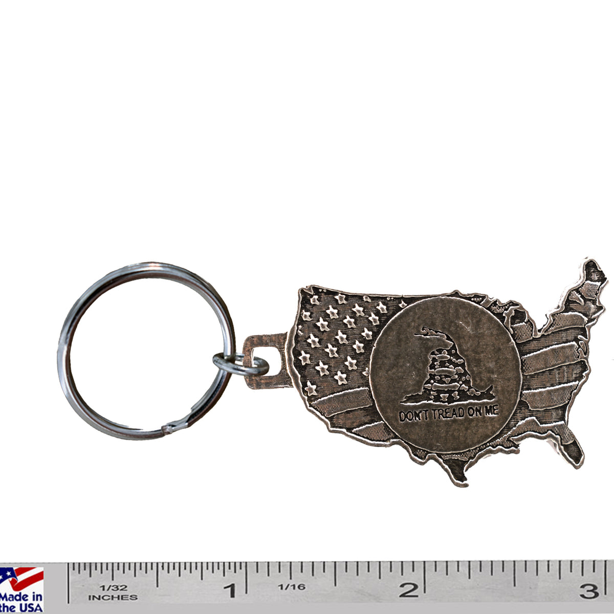 US Flag Don't Tread on Me Keychain A1012KC