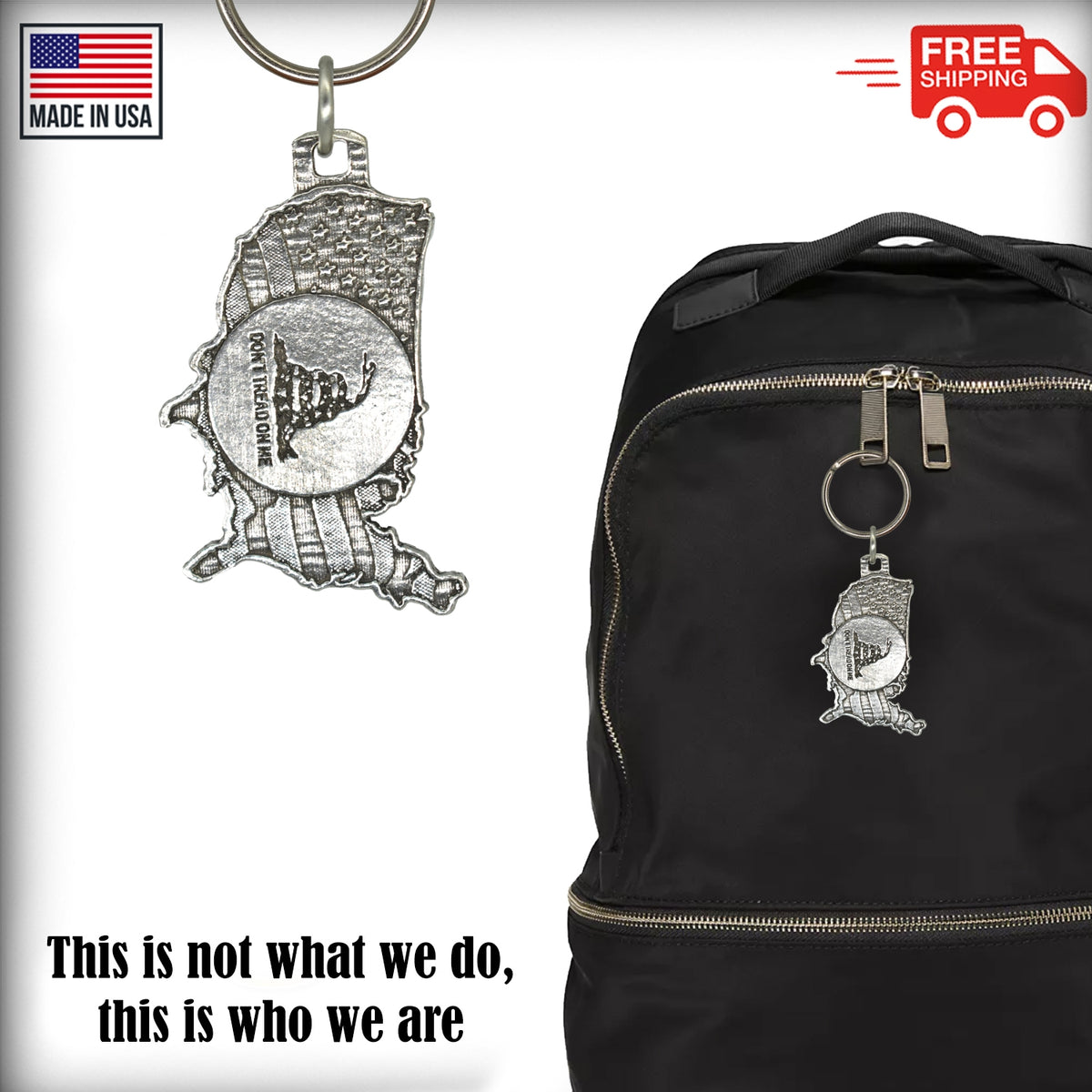 US Flag Don't Tread on Me Keychain A1012KC