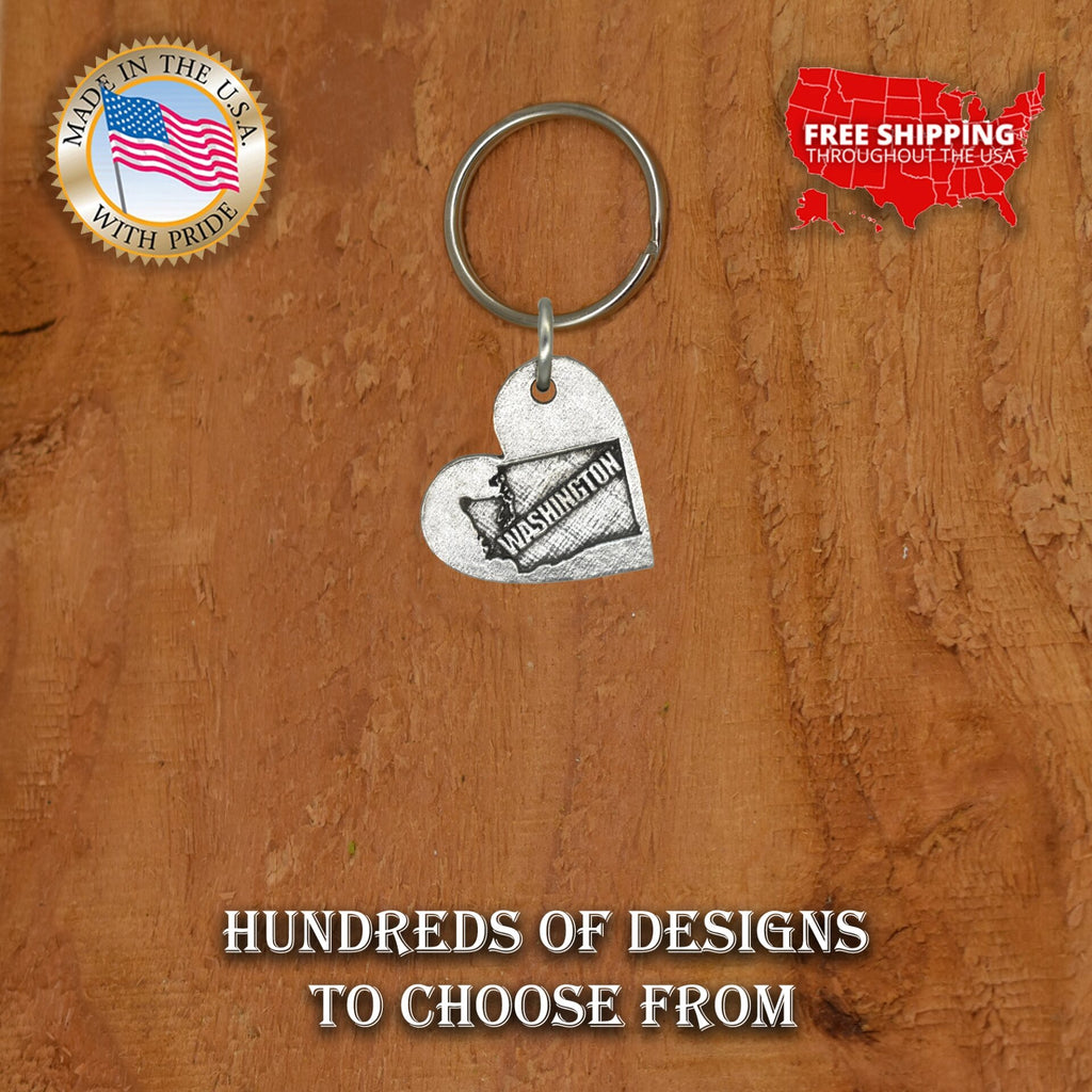 Heart-Shaped Washington Keychain A1016KC