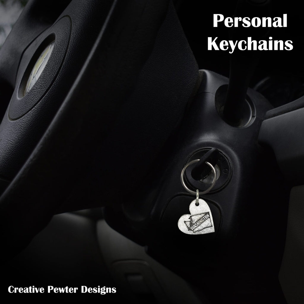 Heart-Shaped Washington Keychain A1016KC