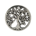 Detailed Antique Pewter Tree Of Life Pin that can be worn on a hat, jacket, backpack, etc.