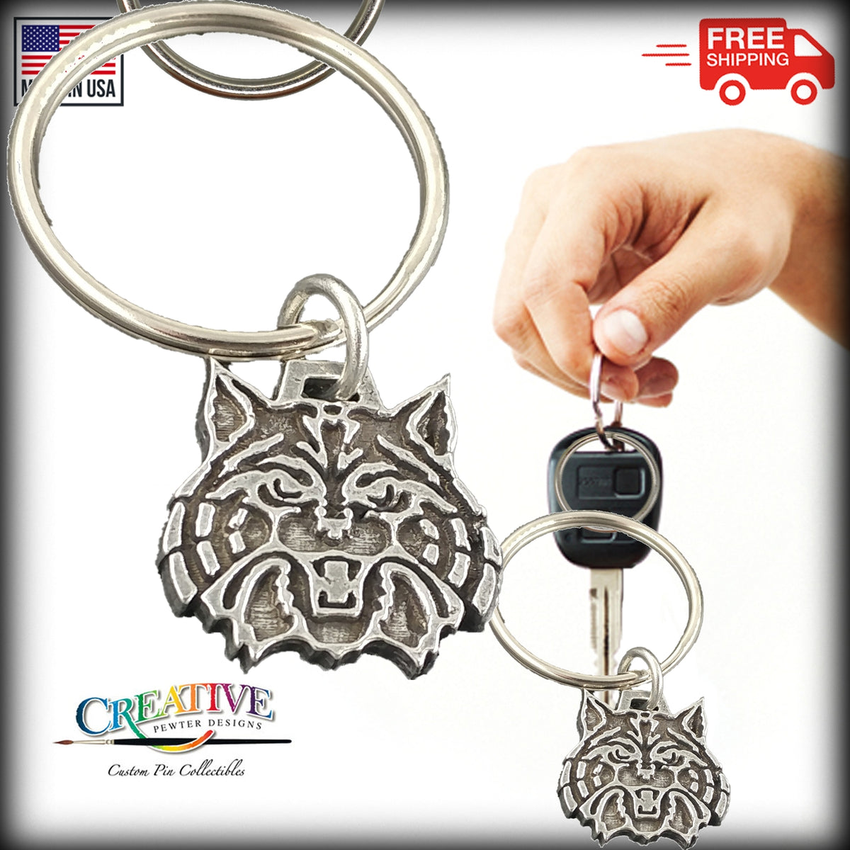 Wildcat Keychain A1038KC