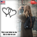 Thin Double Heart Pin A104A