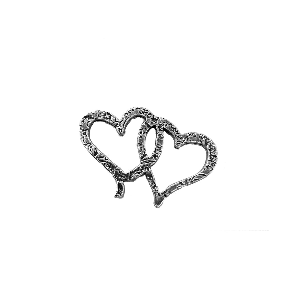 Thin Double Heart Pin A104A