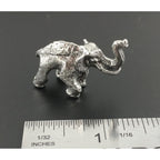 A handcrafted Elephant 3D Pin next to a ruler, available for sale at Creativeartisan.com - the image offers a sense of scale