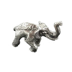 Detailed Antique Pewter Elephant 3D Pin that can be worn on a hat, jacket, backpack, etc.