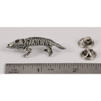 A handcrafted Darwin Pin next to a ruler, available for sale at Creativeartisan.com - the image offers a sense of scale