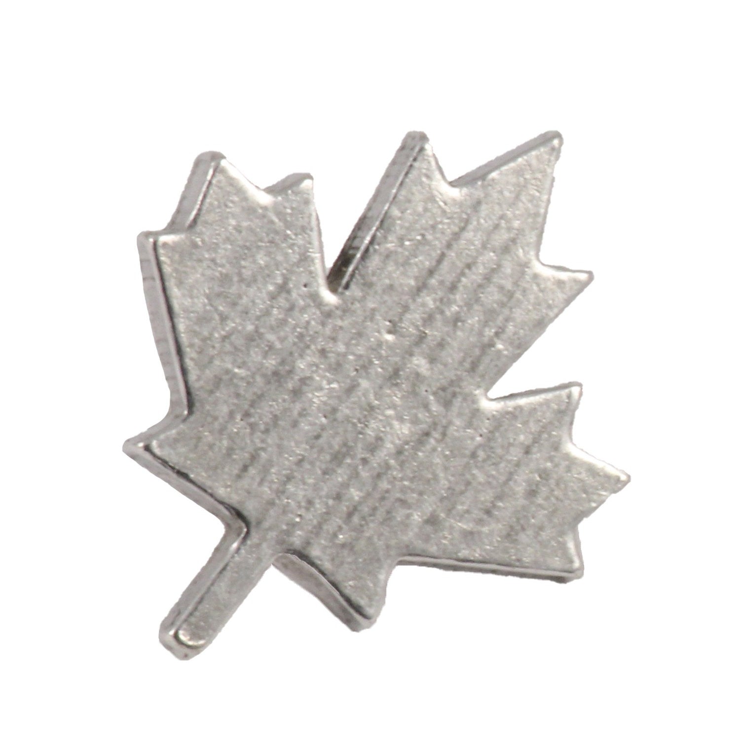 Detailed Antique Pewter Canadian Maple Leaf Pin that can be worn on a hat, jacket, backpack, etc.