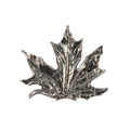 Detailed Antique Pewter Maple Leaf Pin that can be worn on a hat, jacket, backpack, etc.