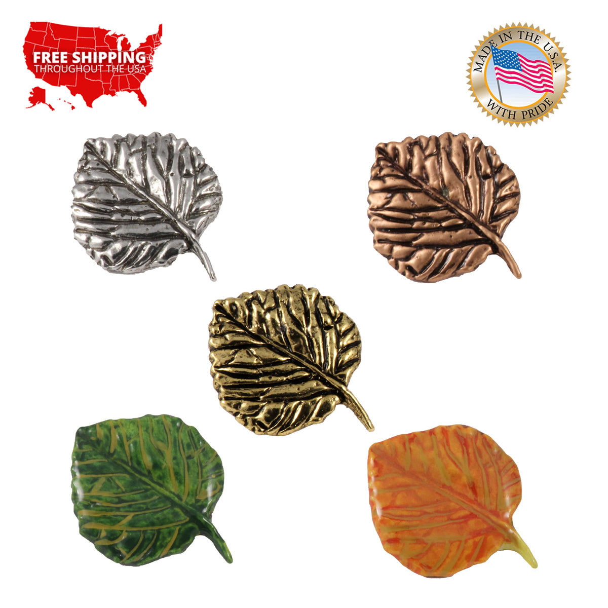 Aspen Leaf Magnet A132