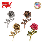 Rose With Stem Premium Pin A137PR