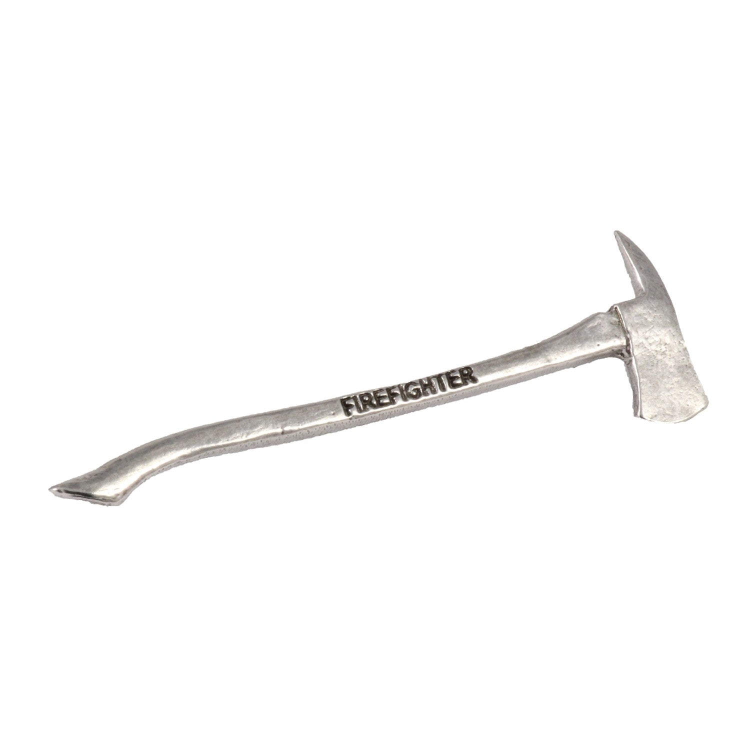 Detailed Antique Pewter Fireman's Axe-Firefighter Engraved Pin that can be worn on a hat, jacket, backpack, etc.