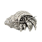 Detailed Antique Pewter Hermit Crab Pin that can be worn on a hat, jacket, backpack, etc.