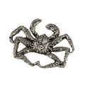 Detailed Antique Pewter King Crab Pin that can be worn on a hat, jacket, backpack, etc.