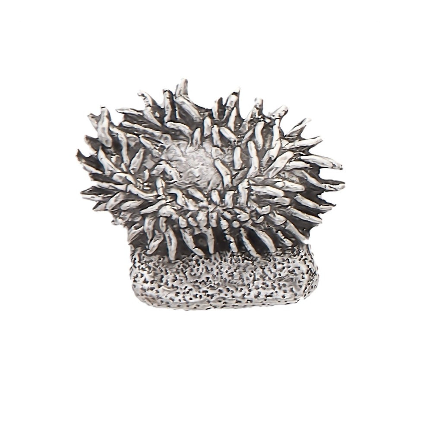 Detailed Antique Pewter Sea Anemone Pin that can be worn on a hat, jacket, backpack, etc.