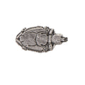 Detailed Antique Pewter Celeopod Pin that can be worn on a hat, jacket, backpack, etc.