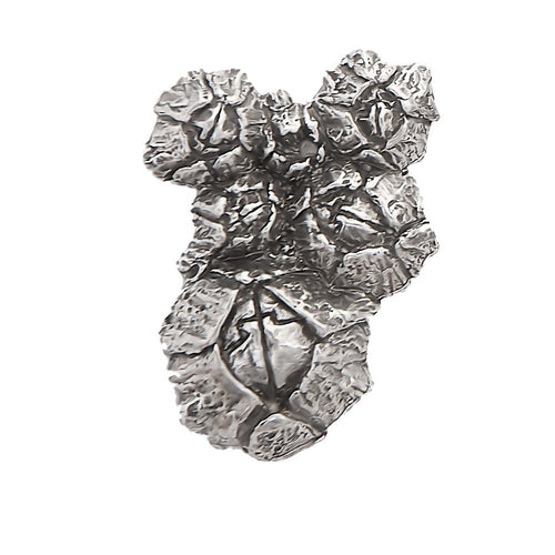 Detailed Antique Pewter Barnacles Cluster Pin that can be worn on a hat, jacket, backpack, etc.