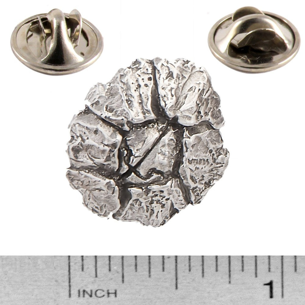 A handcrafted Barnacle Pin next to a ruler, available for sale at Creativeartisan.com - the image offers a sense of scale