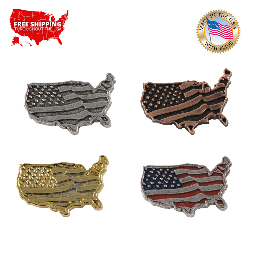 American Flag In Usa Outline Large Magnet A171