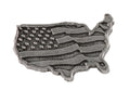 American Flag In Usa Outline Large Magnet A171