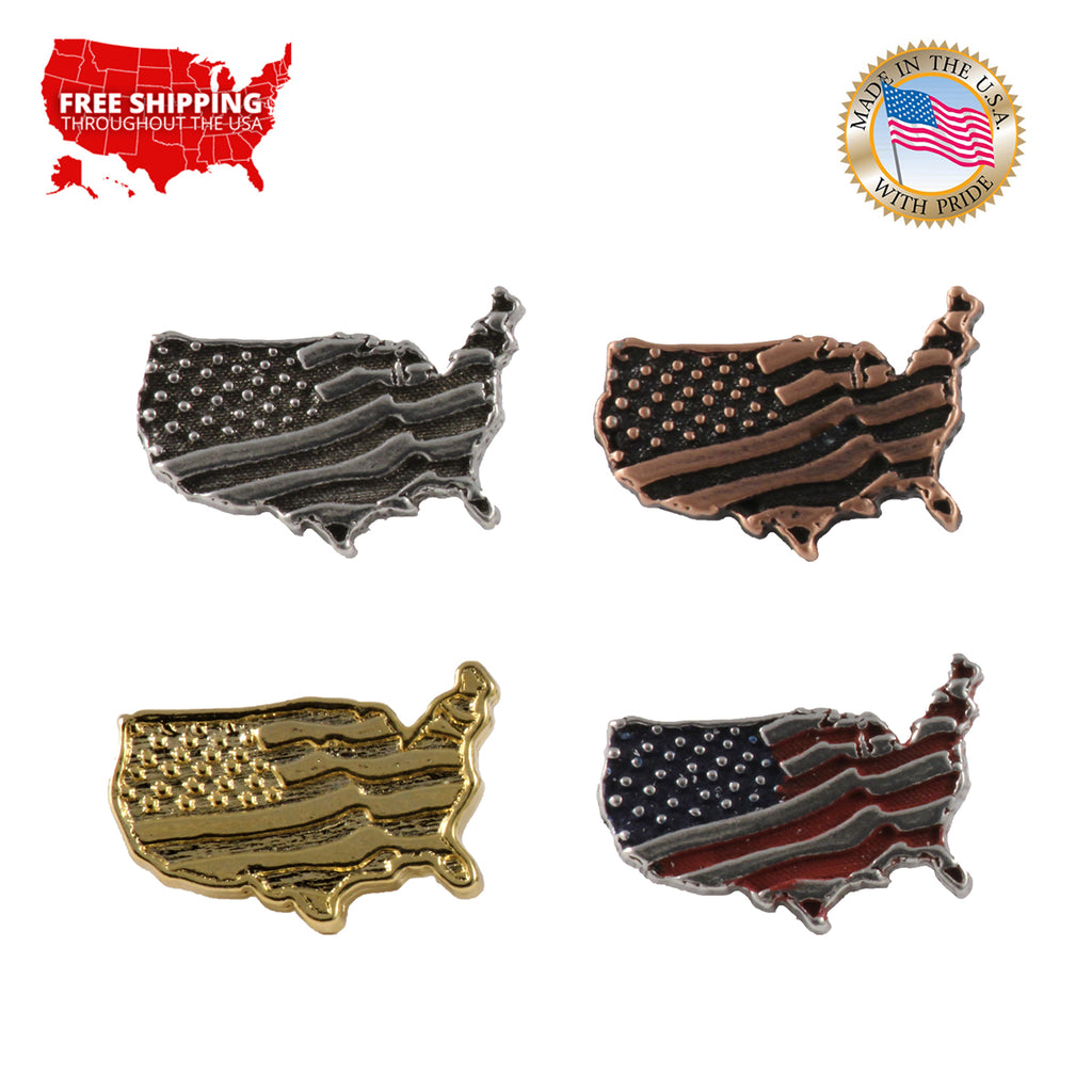 American Flag In USA Outline Small Magnet A172