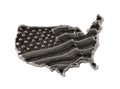 American Flag In USA Outline Small Magnet A172