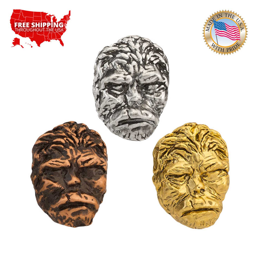 Sasquatch (Bigfoot) Head Mini Pin A174AMP