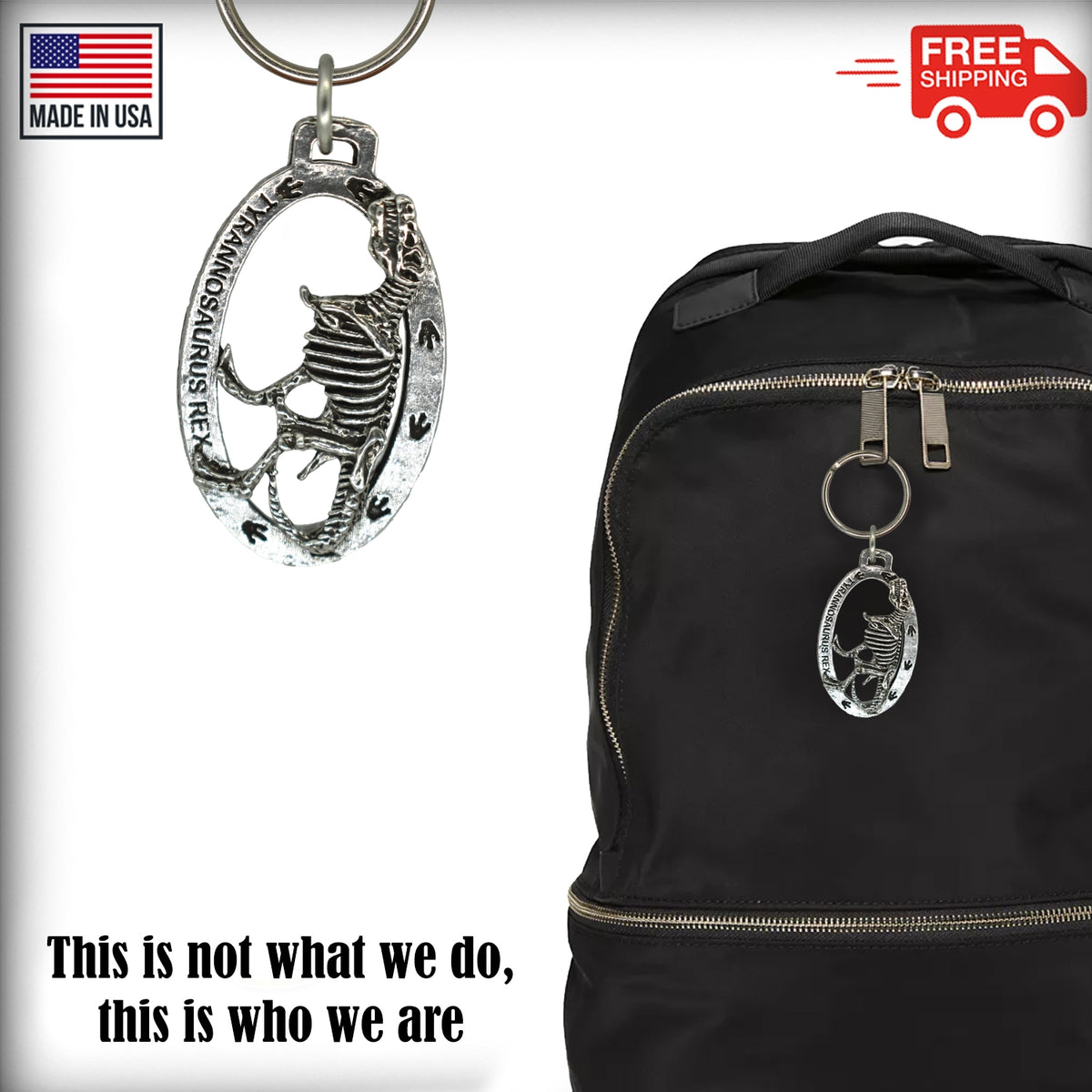 T-Rex Fossilized Body Keychain A182KC