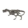 Detailed Antique Pewter Tyrannosaurus Rex Fossilized Body Pin that can be worn on a hat, jacket, backpack, etc.