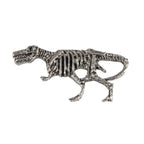 Detailed Antique Pewter Tyrannosaurus Rex Fossilized Body Pin that can be worn on a hat, jacket, backpack, etc.