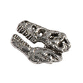 Detailed Antique Pewter Tyrannosaurus Rex Fossilized Head Pin that can be worn on a hat, jacket, backpack, etc.