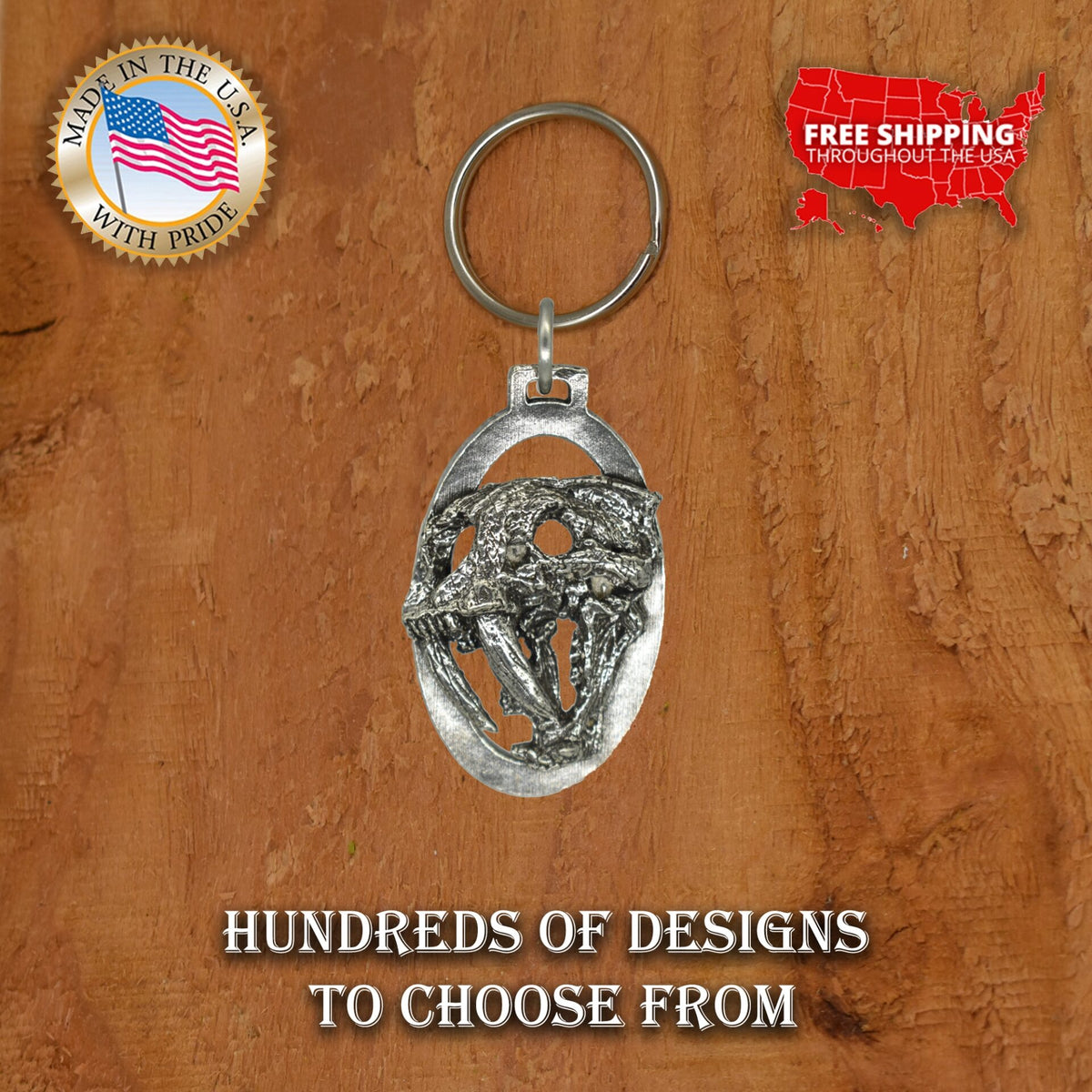 Saber Tooth Cat Skull Keychain A202KC
