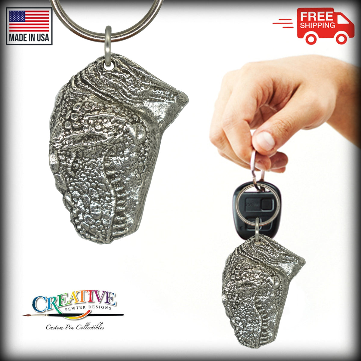 Realistic T-Rex Head Keychain A205KC