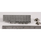 A handcrafted Semi Truck Trailer Pin next to a ruler, available for sale at Creativeartisan.com - the image offers a sense of scale