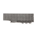 Detailed Antique Pewter Semi Truck Trailer Pin that can be worn on a hat, jacket, backpack, etc.