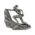 Detailed Antique Pewter Rock Climber Female Pin that can be worn on a hat, jacket, backpack, etc.