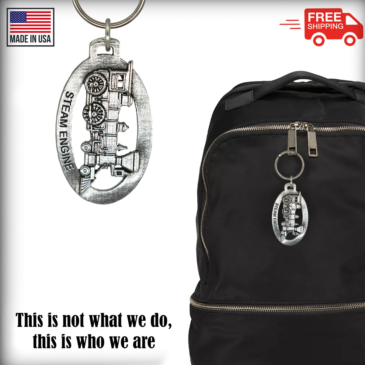 Steam Train Engine Keychain A246KC